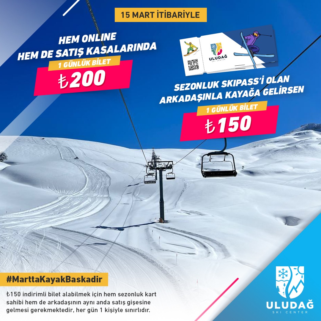 Uludağ'da Mart ayında kayak bir başka güzel! 2021-2022